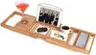 Luxury Bamboo Bathtub Caddy and Bathtub Tray with Extending Sides The Distinc...