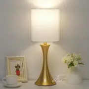Gold Bedside Lamp Touch Control Table Lamp for Bedroom, 3-Way Dimmable