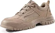 [MOLLYBLOS] Steel Toe Shoes for Men,Lightweight Non Slip Work Shoes for Men,Indestructible Steel Toe Boots,Industry Construction Safety Work Boots.
