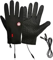 [Generic] USB Heated Gloves - Electric Hand Warmer Gloves | Winters Battery Powered Gloves | Waterproof USB Heated Recharging Gloves | Unisex Mittens, Warm Gloves for Outdoor Activities Accessory
