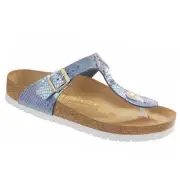 CLEARANCE Birkenstock Birko Flor GIZEH Shiny Snake Sky KIDS Sizes BNIB 847683