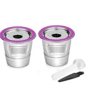 2 Pack Reusable K Cups Coffee Filter Stainless Steel K Cup Reusable Coffee Po...