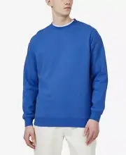 COTTON ON Mens Oversized Crew Neck Fleece Sweatshirt Royal Blue-Large