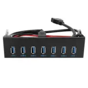 7 Port USB 3.0 Hub 5Gbs 5.25inch CD-ROM Drive Bay CD ROM Front Panel for2767