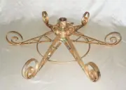 Christmas Tree Stand ~ Twisted Gold Metal ~ Vintage