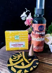 Sandalwood Incense Spray Set. Incense Holder And Incense Cones.Aroma Spray.Wicca
