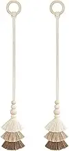 Curtains Tassel Tiebacks - Decorative Curtains Holdbacks | Set of 2 Window Drapery Ties for Dining Room Study, Adjustable Drape Holdback Rope