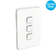 Clipsal Iconic 3 Gang Switch Skin Vivid White