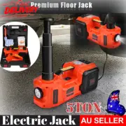 5Ton 12V Car Electric Hydraulic Floor Jack Lift + Impact Wrench Kit Box 3 in 1