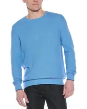 TailorByrd Textured Waffle Crewneck Sweater