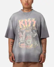[KISS] Kiss Creatures Of The Night T-shirt Washed Grey - Size XL XL Washed Grey