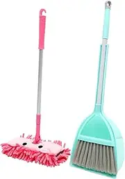 LOEFLIFA 1 Set Portable Cleaning Set Mini Broom Mop for Fun Sweep Mop Play Tools for Pretend Play Role Playing Present for Little Helpers