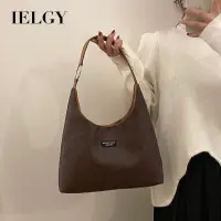 在飛比找蝦皮商城優惠-IELGY 女士復古單肩大容量通勤包 百搭托特水桶包