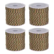4 Rolls Nylon String Cord 45 Yards 0.8mm Nylon Cord Beading, Satin Colorful