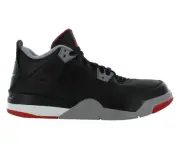 Nike Jordan 4 Retro PS Boys Shoes Size 1, Color: Black/Fire Red/Cement Grey