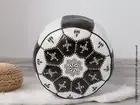 STUFFED Moroccan Handmade Genuine Leather Boho Pouf Ottoman Footstool Pouf