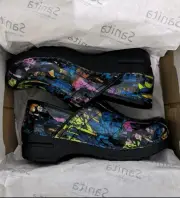 Sanita Architect Multicolor Patent Clogs size 38