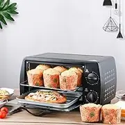 Mini 9L Toaster Oven Tabletop Cooking Grill Bake Toast Baking Portable Oven 800W 100-250° Stainless Steel (Size : 220V British Standard)