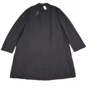 Allen Edmonds Raincoat Featherlite Black Mac Jacket Button Down Mens XL NEW NWT