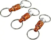 Freeman KEYQC3 Pull Apart Coupler Keychain with 2 Split Rings, 3 Pack