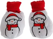 [Nursery Time] Baby Christmas Snowman Booties (UK Size: Up to 6 Months) (White)