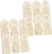 CIMAXIC Fairy Garden Door Wooden Decor Outdoor DIY Kit Unfinished Mini Fairy House Garden Decorations