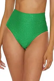 [BECCA] Women's Luxe High Waisted Bikini Bottom, Cheeky Coverage, Swimwear Separates