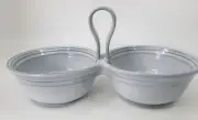 JULISKA BILBAO WHITE TRUFFLE 2-PART SERVER -9 3/4" x 5 3/4" 0811E