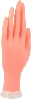 ELAYARD Flexible Fake Hand Model for Nail Art Practice Realistic Movable Manicure Training Display Convenient for Nail Artists and Enthusiasts Portable Design for Easy Use