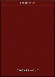 TOPS Docket Gold Graph Pads, 8-1/2" x 11-3/4", 4 x 4 Graph with Narrow Rule Back, Burgundy Cover, 80 Sheets (63752), White