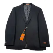 Steven Land Modern Man Black Cotton Blend Textured Mens Blazer Size 40L NWT