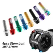 6pcs Stem Bolts M5x17mm Bicycle Handlebar Screw With Washer Bike MTB
