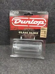 JIM DUNLOP 213 PYREX GLASS GUITAR SLIDE. RING SIZE 13.5 - NEW