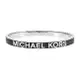 MICHAEL KORS BRASS 寬版LOGO扣式手環禮盒-黑色