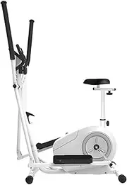 Fitness Equipment Elliptical Cross Trainer Exercise Bike-Fitness Cardio Weightloss Workout Machine-with Seat + Pulse Heart Rate Sensors Cross Trainer Small, Robust and Compact Portable