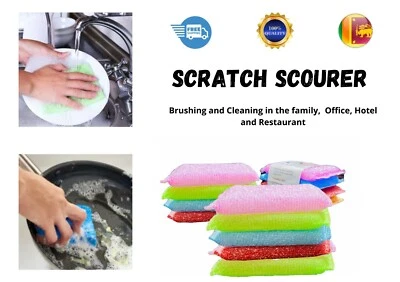 Sponge Scourer Steel Wool Pads Pot Pan Dish Kitchen Cleaning 20,40 and 60 pcs