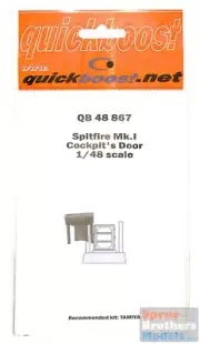 QBT48867 1:48 Quickboost Spitfire Mk.I Cockpit's Door (TAM kit)