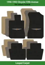 Lloyd Loop Front & Rear Mats for '90-93 Fifth Avenue w/Chrysler Badge