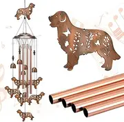 Geelin Golden Retriever Wind Chimes Outdoor Golden Retriever Gifts for Men Women Dad Grandpa Memorial Metal Wind Chimes for Home Lawn Porch Patio Garden Yard Decoration