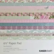 KaiserCraft 6.5" True Romance Paper Pad Scrapbooking Junk Journal