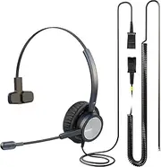 Cisco Landline Phone Headset One Ear Wired Telephone Headset with RJ9 QD Cord Works for Cisco CP-7841 7931G 7940 7941G 7942G 7945G 7960 7961G 7962G 7965G 7970 8841 8851 8961 etc
