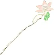 PLAFOPE Lotus Hair Pin Hair Stick Barrette Hair Accessories for Women Hair Stick Chinese Style Hairpin