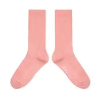 在飛比找森森購物網優惠-WARX除臭襪 薄款素色高筒襪-蓮藕粉
