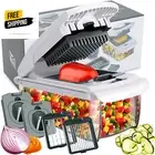 Vegetable Chopper（Upgraded),4-In-1 Onion Chopper,Mandolin Slicer 4 Blades,For Sa