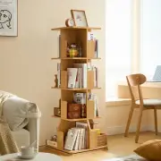 Lucian 4-Tier 360-degree Rotating Floor Bookcase Bookshelf/Storage Rack