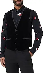 [HUGO] Men's Vin231 Waistcoat, Black 1, 46, Black 1, 54