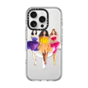 iPhone 16 Pro Clear Case MagSafe Compatible Petal Pals BFF Fashion Illustration Case