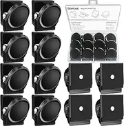 16-Piece Magnetic Metal Clip Set for Refrigerator, Whiteboard, Wall - Perfect Fridge Magnets for Kitchen, Calendar, Memo Notes - House, Office, Personal Use - Black