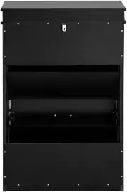 Shoe Cabinet 2 Drawers Storage Cupboard Black