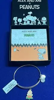 Alex And Ani Halloween Peanuts Charlie Brown Pumpkin Charm Bracelet New